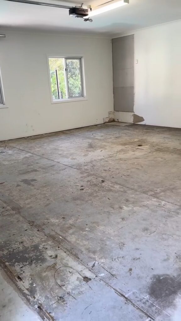 Bare concrete floor before polishing, Gold Coast